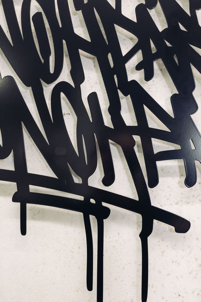 "Street Cursive I" Steel Artwork