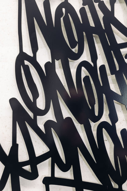 "Street Cursive I" Steel Artwork