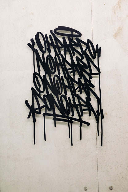 "Street Cursive I" Steel Artwork