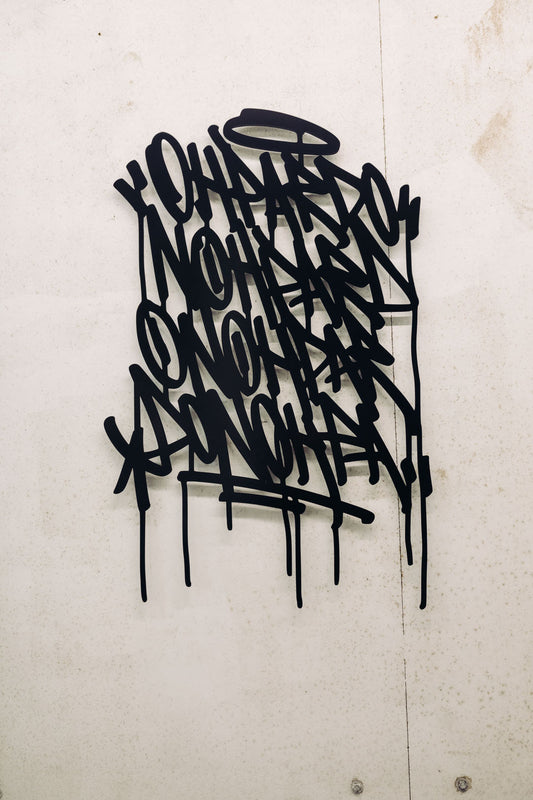 "Street Cursive I" Steel Artwork