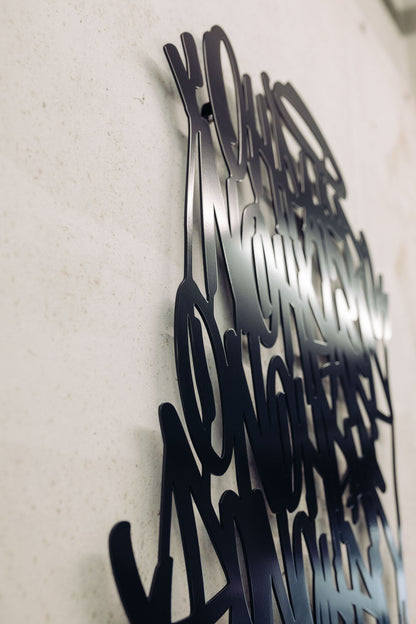 "Street Cursive I" Steel Artwork
